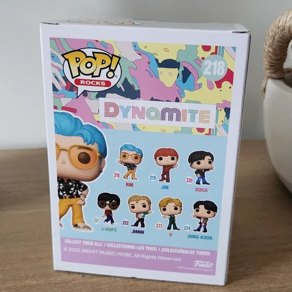 Funko Pop! BTS RM with Blue Hair and Yellow Glasses Dynamite - Picture 3 of 7